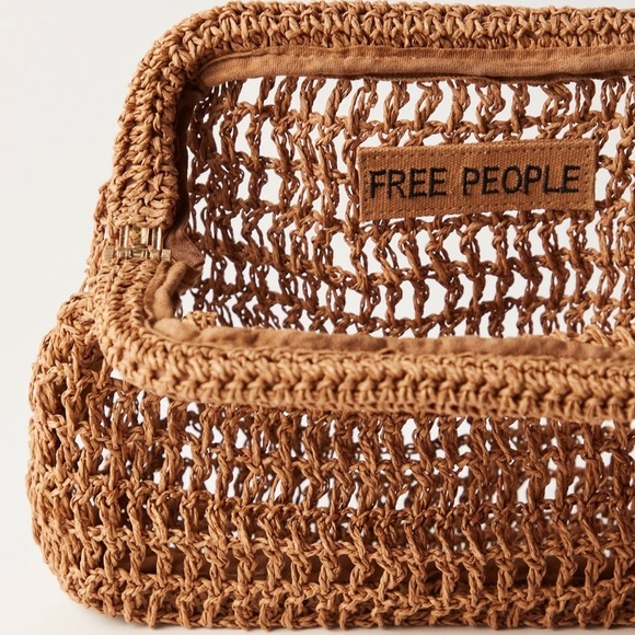 NWT Free People Sand Bound Clutch in Tan - Picture 5 of 7